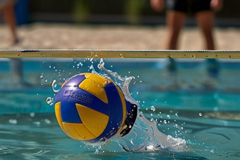 volleyball on water for the player who wear waterproof volleyball shoes