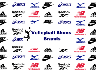 different brands logos related to volleyball shoes