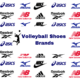 different brands logos related to volleyball shoes